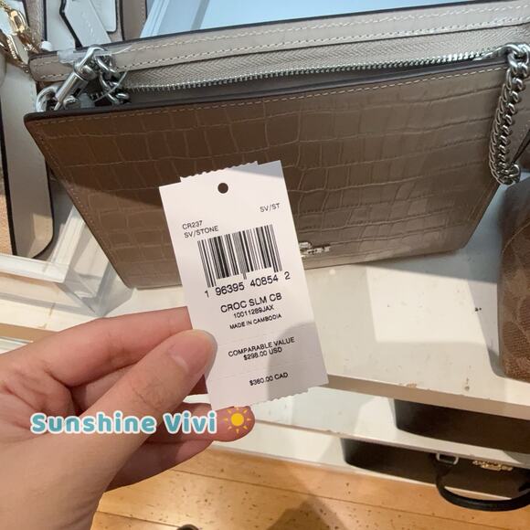 NWT COACH Coach Shoulder Bag CR237 Leather Silver Stone - Picture 3 of 5